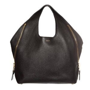 TOM FORD Large Jennifer SideZip Black Leather Bag